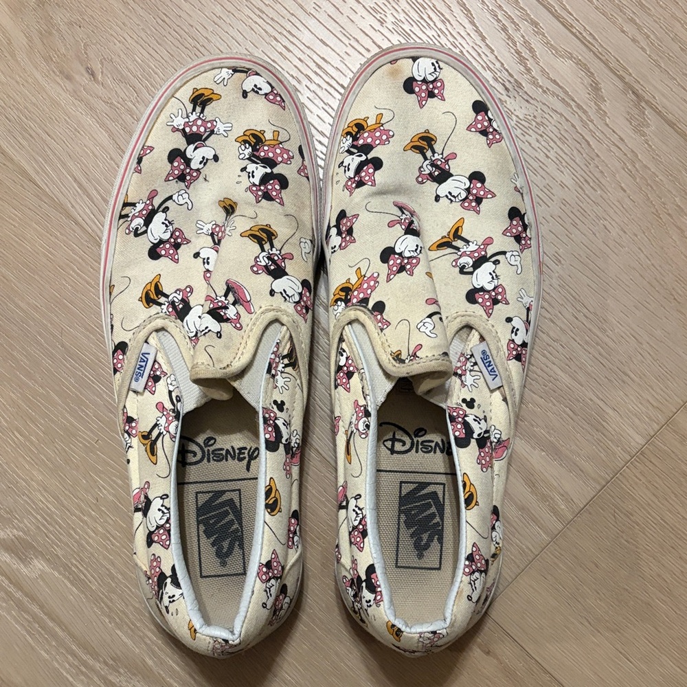 Vans Disney Cream Sneakers with Character Print